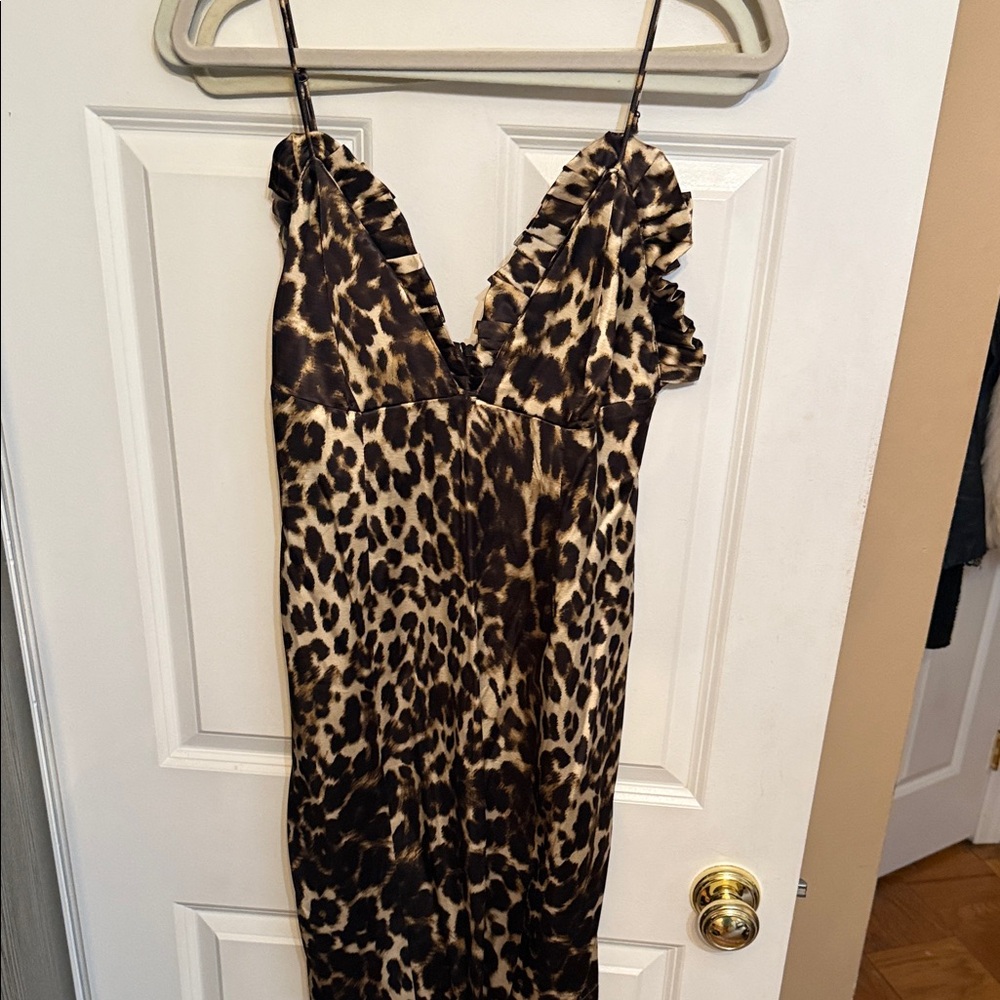 Leopard Print Slip Dress